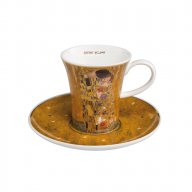 Gustav Klimt Der Kuss - Espressotasse. Zur Anzeige der Produktdetails bitte anklicken.