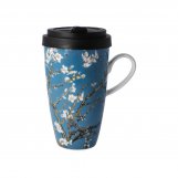 Mandelbaum blau - Künstlertasse. Zur Anzeige der Produktdetails bitte anklicken.