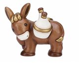 Thun Krippe 9 cm, Esel bepackt, Keramik, A88. Zur Anzeige der Produktdetails bitte anklicken.