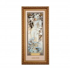 Alphonse Mucha Winter 1900 - Wandbild. Zur Anzeige der Produktdetails bitte anklicken.