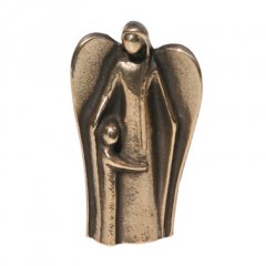 Figur Schutzengel mit Kind, Bronze, 7 cm, Stark